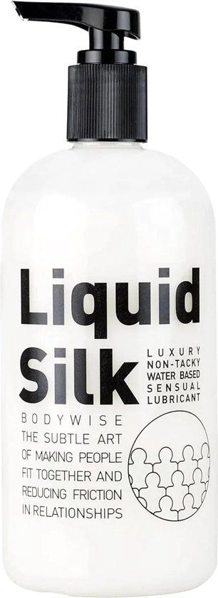 Bodywise Liquid Silk - 500 ml - Black - Water Based Lubricant