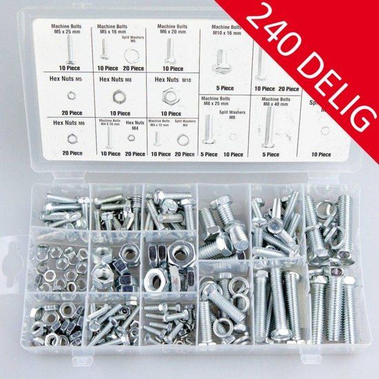 Assortiment moeren / 220-delig / M4 - M6 enkel 19,95 € | SVB