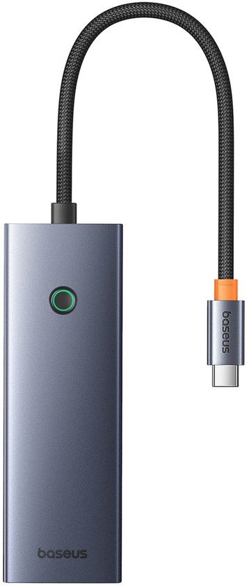 Baseus UltraJoy 7-in-1 USB-C Hub - 4K 60Hz - 100 Watt opladen - Docking station - Space Grey