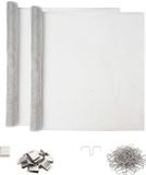 vidaXL Lichtschachtdeksel met clips 2 st 70 x 190 cm Aluminium zilver
