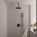 Brauer Black Edition Thermostatische Doucheset Inbouw - Hoofddouche 30 cm - 3 Weg - Handdouche Rond - Doucheslang - Geïntegreerde Glijstang - Mat