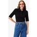 Lacoste Slim Fit Dames Poloshirt zwart, Effen