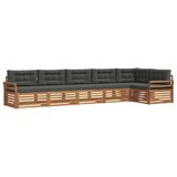 vidaXL - Buiten - bank - set - 6 - st - Natuurlijk - en - Antraciet