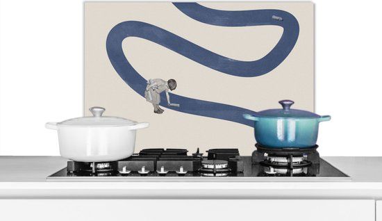 KitchenYeah Spatscherm keuken - Vintage - Meisje - Recycle - Keuken achterwand - 70x50 cm
