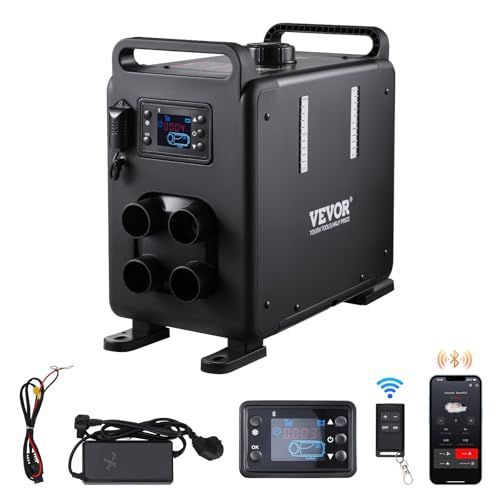 VEVOR 8KW Diesel Standkachel - Zwart - Bluetooth APP Bediening - 1 Jaar Garantie