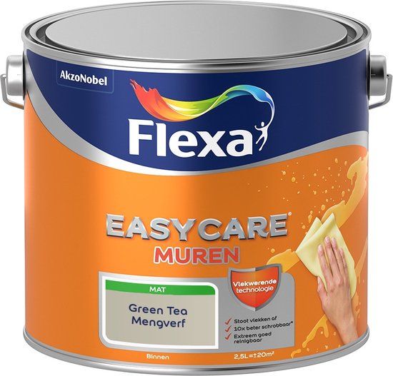 Flexa Easycare Muurverf - Green Tea - 2.5 liter