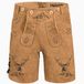 PAULGOS Pantalon en cuir traditionnel pour homme court