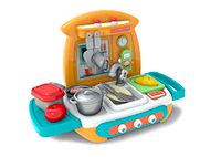 Chicos - Speelgoedkeuken, kinderkeuken, keukenset, bevat meer dan 15 kinderkeukenaccessoires, speelkeuken, aanbevolen vanaf 18 maanden (84001)