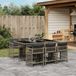 Maison Exclusive - Ensemble de jardin, 7 pièces, avec coussins, gris, en polyrotin