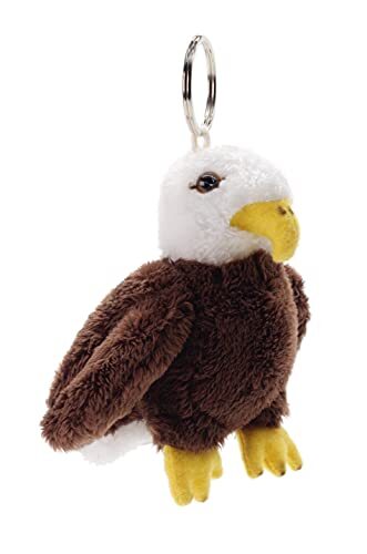 Uni-Toys - Zeeadelaar met sleutelhanger - 11 cm (hoogte) - adelaar, vogel - pluche dier, knuffeldier