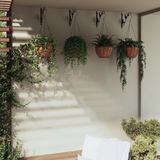 vidaXL - Supports de suspension - avec - jardinières - 4 - pièces - acier - noir