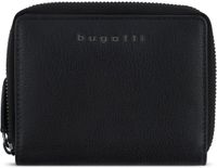Bugatti Mira Dames Portemonnee Leer Zwart RFID Ritssluiting