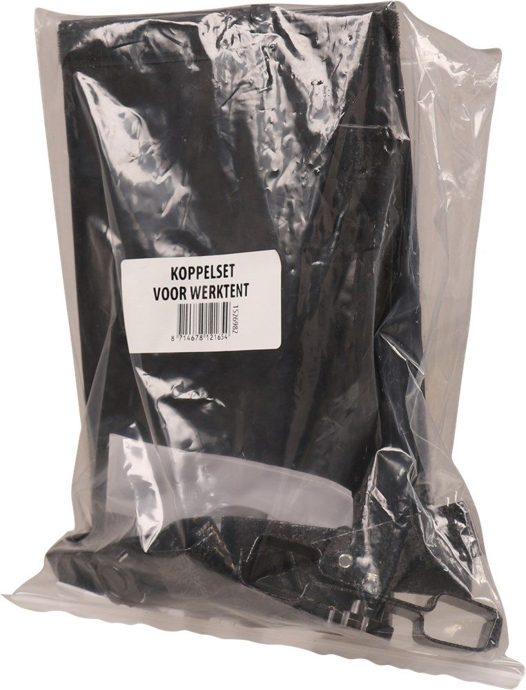 Koppelset voor doorwerktent 4x vastzetbeugel - 1x regengoot - 1526982