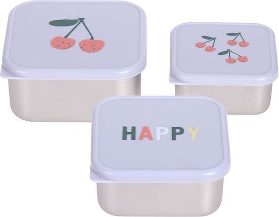 Lässig Snackbox 3-delige set - Happy Fruits Cherry