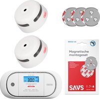 X-Sense Brandpreventieset - 2 Rookmelders & 1 Koolmonoxidemelder - 10 Jaar Batterij - Magnetische Montage