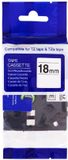 PRINTLINE HSe-651 compatibele tape, 18mm, zwart/geel, leerlook