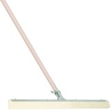 Buemag Raclette de sol/raclette de douche pour eau - métal/caoutchouc - largeur 45 cm - manche en bois de 140 cm - balai à eau