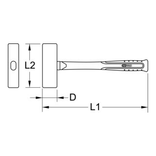 KS Tools KS Tools BRONZEplus hamer 4000 g, met hickory steel Aantal:1