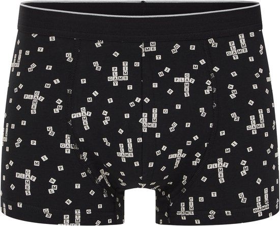 WE Fashion Heren boxershort met print - Zwart - Maat M