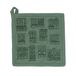 Manique Coton Bio Gris Vert à Motif de Façades
