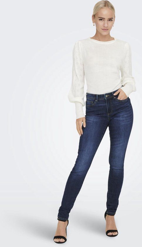 ONLY ONLWAUW MID SK DNM BJ581 NOOS Women's Jeans - Dark Blue Denim - Size XL/32
