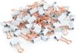 Rapesco Foldback-papierklem/brievenklem, 19 mm, wit / roségoud, 80 st.