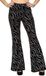 Wilbers&Wilbers Flared Glitter Broek - Velvet Waves Zilver - Disco Jaren 80 & 90 - Dames - Maat M