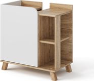 Vicco Karen Wastafelonderkast – 60 x 65 cm met deur en open vakken Sonoma/Wit