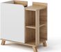 Vicco Karen Wastafelonderkast – 60 x 65 cm met deur en open vakken Sonoma/Wit