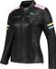 Rusty Stitches Joyce V2 Dames Motorfiets Leren Jas - Zwart/meerkleurig - Maat 40