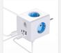 Merkloos / Sans marque Holland Connections Multifunctionele stekkerdoos met 4 stopcontacten, 2 USB-poorten, schakelaar, zwart