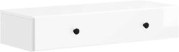 vidaXL Wandgemonteerde Zijtafel Hoogglans Wit 87,5 x 34,5 x 17 cm