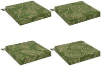 vidaXL - 4-Piece Zitkussens SOEST - 4 stuks - 100% Polyester - Bladontwerp