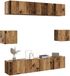 Prolenta Maison Exclusive - Sada van 6 wandmeubels voor de televisie, gemaakt van gerecycled hout en composiethout
