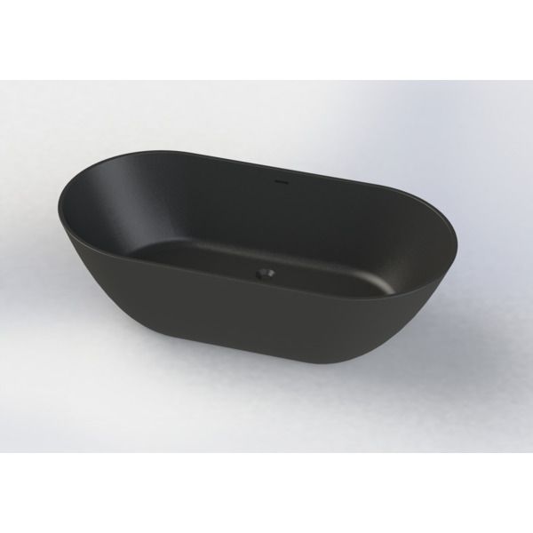 Arcqua Cusco Vrijstaand Ligbad - 165x83cm - Mat Zwart