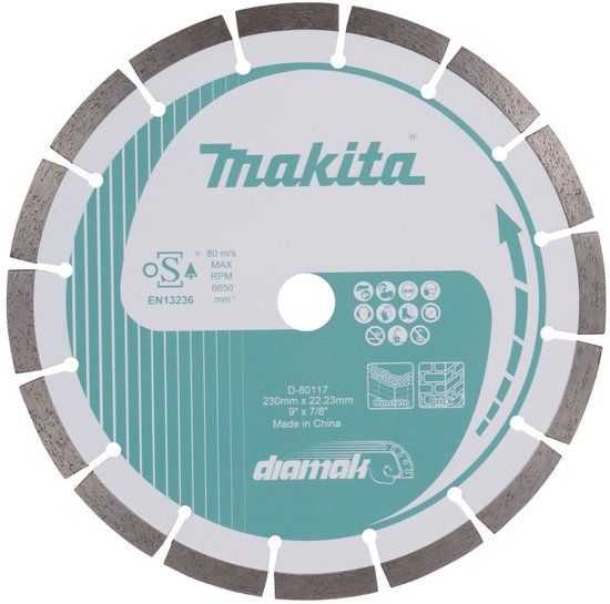 Makita Accessoires Makita Diamantschijf 230x22,23x2,4mm | Segment - D-80117