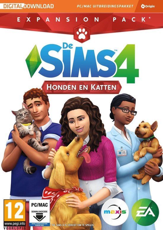 De Sims 4: Honden en Katten - Expansion Pack - Windows & Mac - Code in a Box