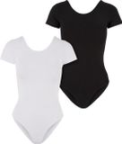 Urban Classics Organic Stretch Jersey 2Pack Bodysuit - XS - Wit/Zwart