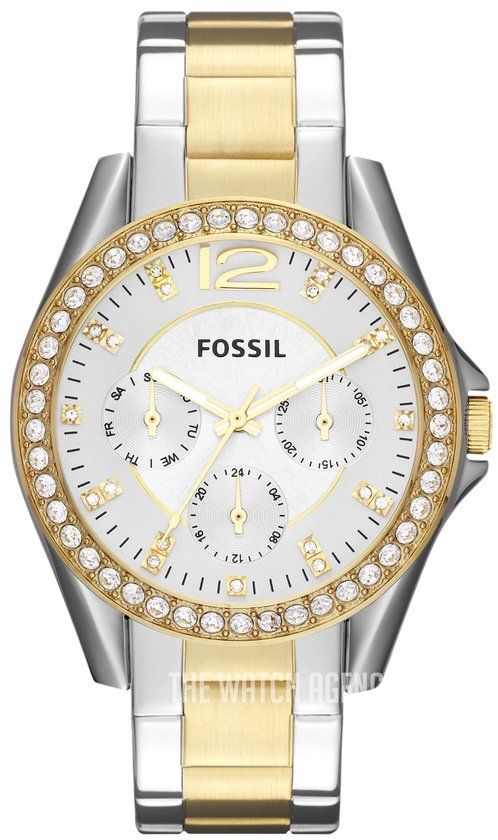 Fossil Riley ES3204 Dameshorloge 38 mm - Zilverkleurig