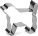 Patisse uitsteekvorm Hond 8 cm RVS zilver