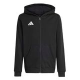 adidas Entrada26 Full Zip Hoodie Kids Sweatshirt, black/white, 3-4 Years