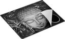 Chefcare Inductie Beschermer Gouden Boeddha Hoofd - Zwart Wit - 65x55 cm
