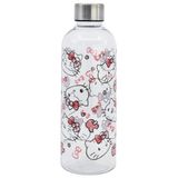 STOR Herbruikbare Waterfles Hello Kitty 850ml Plastic BPA-vrij met Metalen Schroefdop Lekvrij voor School Sport Werk