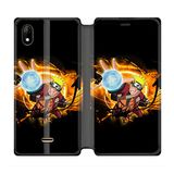 Beschermhoes Wiko Beschermhoes voor Wiko Y61 Manga Naruto, leer, zwart