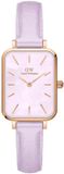 Daniel Wellington Quadro - Dameshorloge - Lavender Mop - 20mm - Roze Goud