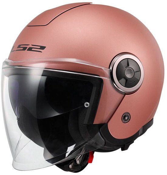 LS2 OF620 Classy Solid Mat Goud Roze Jethelm - Maat XS