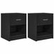vidaXL Nachtkastjes 2 stuks met lade 40x34x50 cm noir