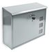 Relaxdays Wandbrievenbus met slot, staal, zilver, 330 x 105 x 345 mm