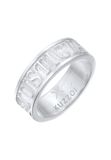 KUZZOI Ring Heren Band Belettering 925 Sterling Zilver Mannen Sieraden