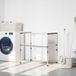 Pliable aluminium clothes drying rack with adjustable height